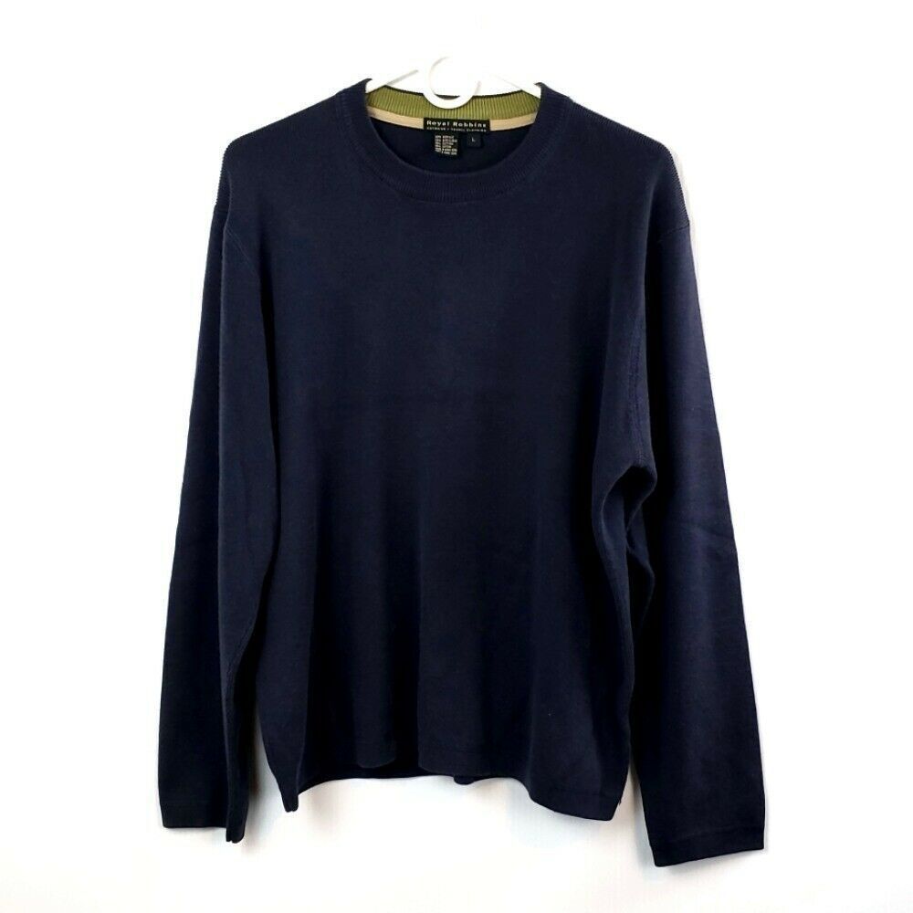 Royal Robbins Men's Blue Crew Neck Sweater size L